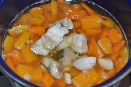 Острый тыквенный суп на рыбном бульоне: шаг 2