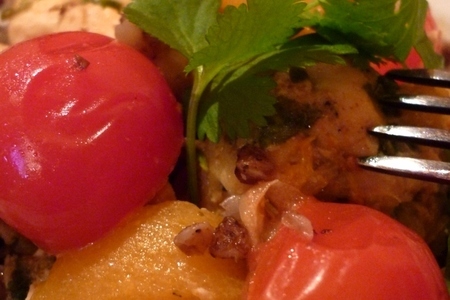Куриное филе с персиками, помидорами и имбирём : шаг 6