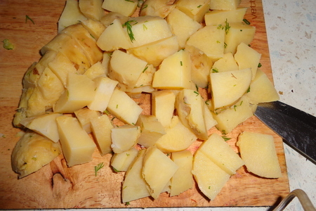 Сабджи-кабачковый микс с запеченным картофелем и специями: шаг 7