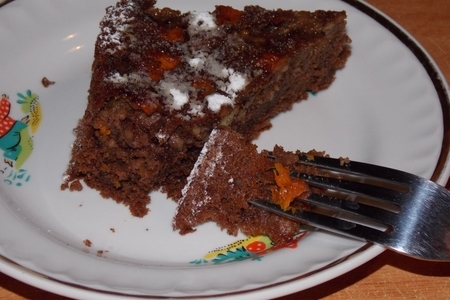 Шоколадно - цитрусовый  пирог: шаг 11