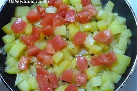 Картофельная тортилья с помидорами и отрубями: шаг 8