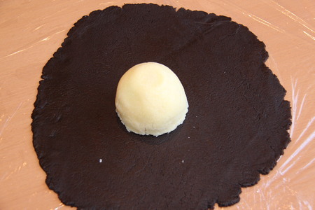 Шоколадно-кокосовый мешочек с конфетами: шаг 9