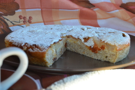 Овсяный пирог с яблоками и сыром в мультиварке: шаг 9