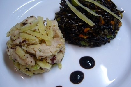Куриный салат с черным рисом: шаг 6