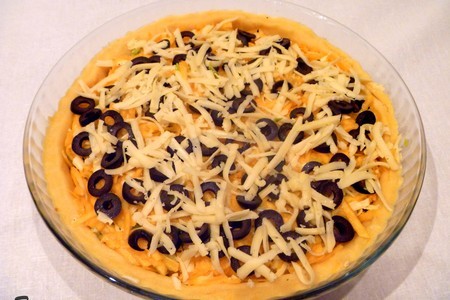 Пирог тыквенно-сырный с маслинами: шаг 6