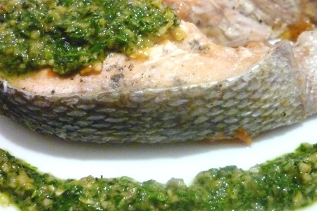 Рыба на пару с песто из кинзы и семечек: шаг 4