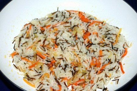Мясные мини-зразы с сырной начинкой с рисом басмати mix  и овощами "птичье гнездо" за 20 минут: шаг 10