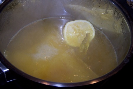 Рыбные "шнурки" с лимоннм рисом: шаг 2