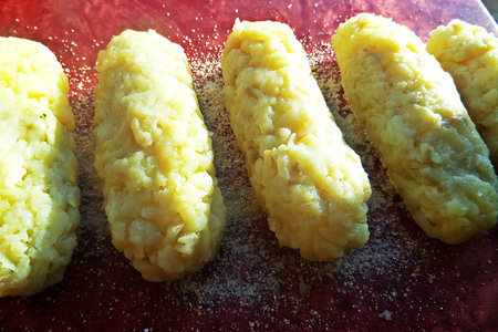 Картофельные биточки с сырной лавой: шаг 5