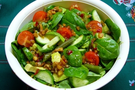 Зеленый салат с авокадо: шаг 4