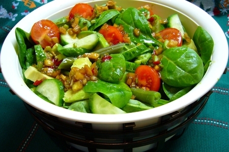 Зеленый салат с авокадо: шаг 5