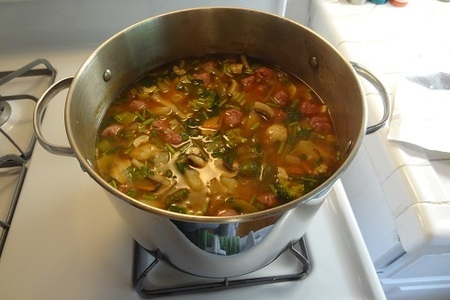 Овощной суп с мясными шариками: шаг 7