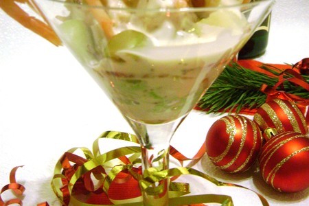  салат-коктейль с креветками «новогодний шик».: шаг 7
