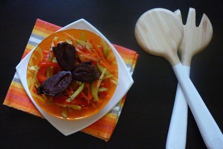 Овощной салат с сердечками индейки терияки: шаг 6