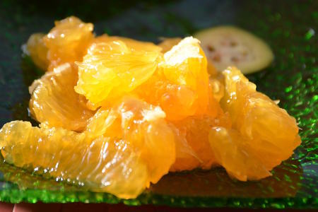 Салат с хурмой, мандаринами,свежим козьим сыром и дижонской горчицей: шаг 3