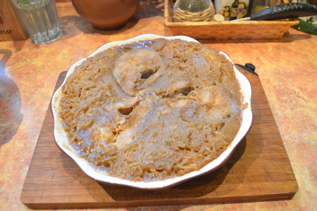 Треска  с рисом басмасти под соусом из карамелизированого лука: шаг 8