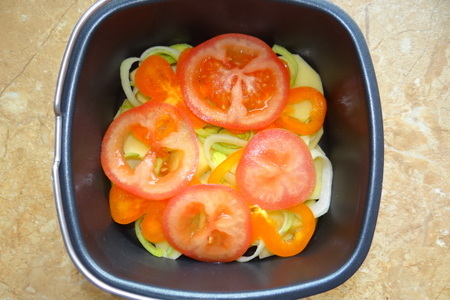 Картофельный гратен с овощами и сулугуни за 30 минут: шаг 3