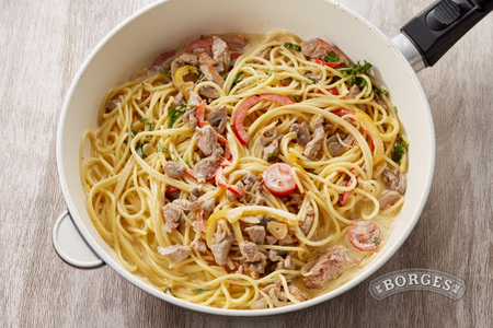 Спагетти с телятиной в сливочно-трюфельном соусе: шаг 4