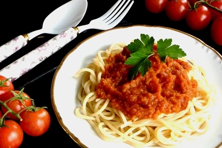 Спагетти с соусом из запеченых овощей: шаг 5