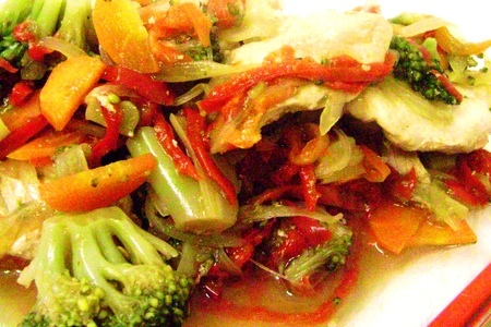 Куриная грудка с брокколи и овощами или моментальный ужин.: шаг 8