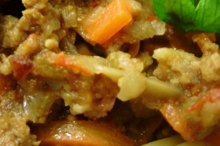 Спагетти под мясным соусом с овощами а-ля биф –бургиньон.: шаг 6