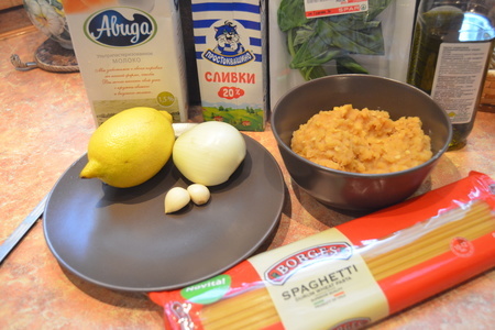 Спагетти с чечевично-лимонным соусом: шаг 1