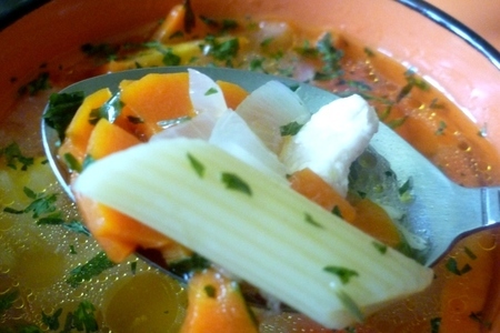 Суп с penne rigate и запечёнными овощами: шаг 6