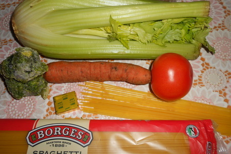 Суп со спагетти borges, с овощами и фасолью: шаг 1