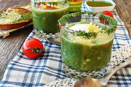 Суп овощной со шпинатом и пастой "фарфалле.": шаг 8