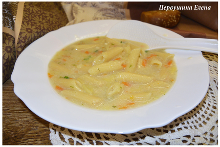 Молочный картофельный суп с макаронами: шаг 9