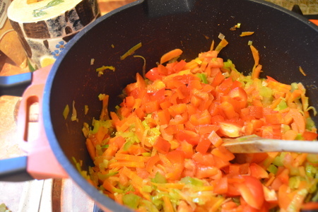 Суп из трески и лука порея с фузилли и томатным маринадом: шаг 5