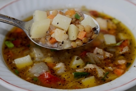 Чечевичная похлебка, традиционный средиземноморский суп: шаг 7