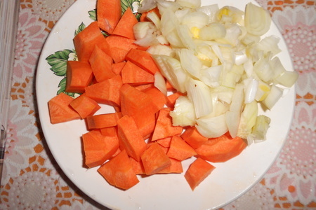 Гороховый крем-суп с овощами и сухариками: шаг 2