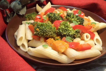 Паста пенне с брокколи и яркими овощами для постного стола: шаг 7