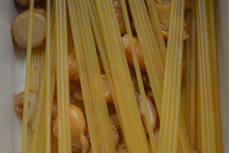 Спагетти запеченные с грибами в духовке: шаг 3