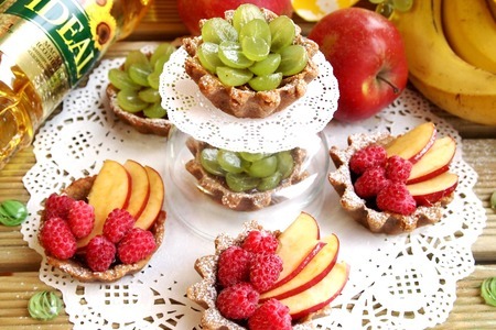 Пирожные "фруктово-ягодные корзиночки" (можно в пост): шаг 9