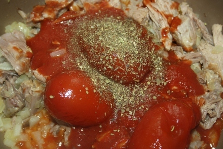 Пастицио праздничное с говядиной, шпинатом и томатами под хрустящей корочкой: шаг 9