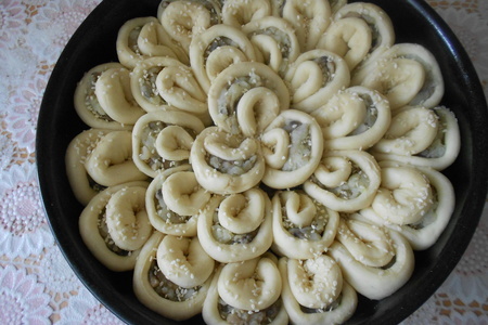 Постный картофельно-грибной пирог "хризантема": шаг 8