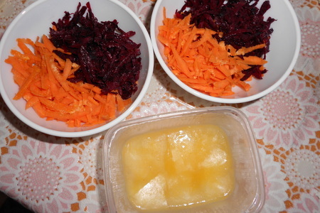Салат из свежей моркови и свеклы с апельсиновым граните: шаг 6