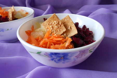 Салат из свежей моркови и свеклы с апельсиновым граните: шаг 8