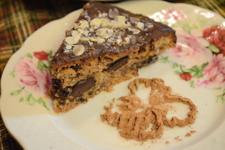 Шоколадный пирог с черносливом и грецкими орехами: шаг 9