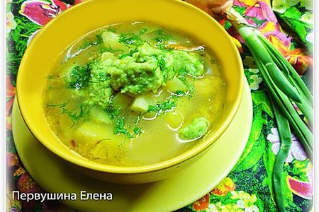 Суп с зелеными клецками: шаг 7