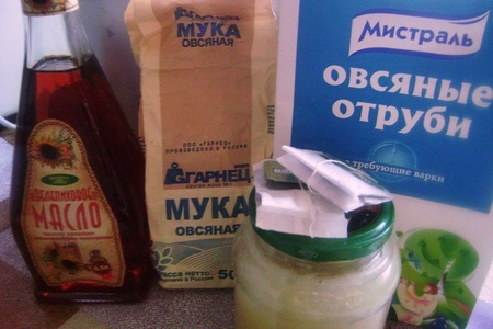 Хлеб овсяный  на меду, с облепиховым маслом и зеленым чаем: шаг 1