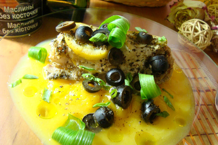 Морская рыба,запечённая в фольге с тыквенным пюре (ужин).: шаг 9