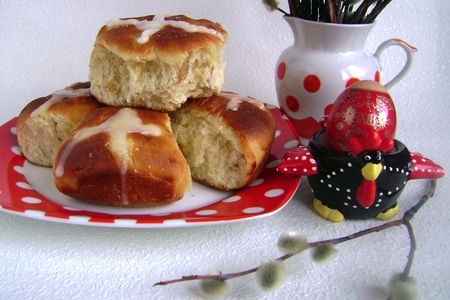 Ароматные крестовые булочки ( hot cross buns ) или пасха по-английски.: шаг 5