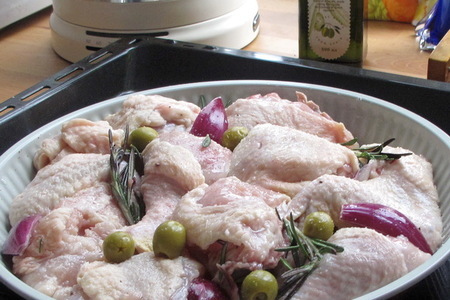 Курица в белом вине с оливками и вялеными помидорами: шаг 3
