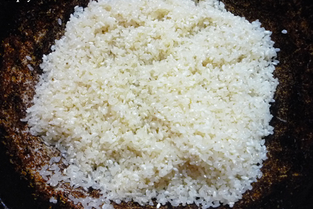 Рассыпчатый рис с беконом и шпинатом: шаг 3