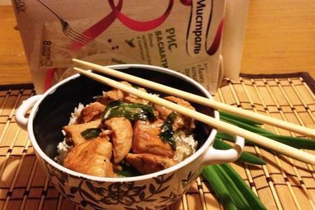 Курица стир-фрай с зелёным луком и рисом басмати: шаг 9