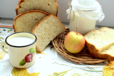 Пшенично-рисовый хлеб на твороге: шаг 4