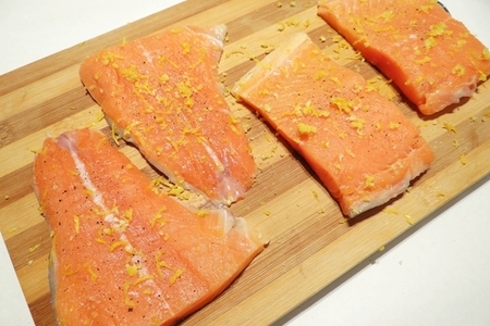Филе лосося в сливочном соусе с каперсами: шаг 1